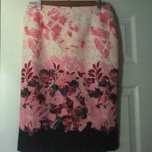 Halogen Blue/Pink Flower Skirt